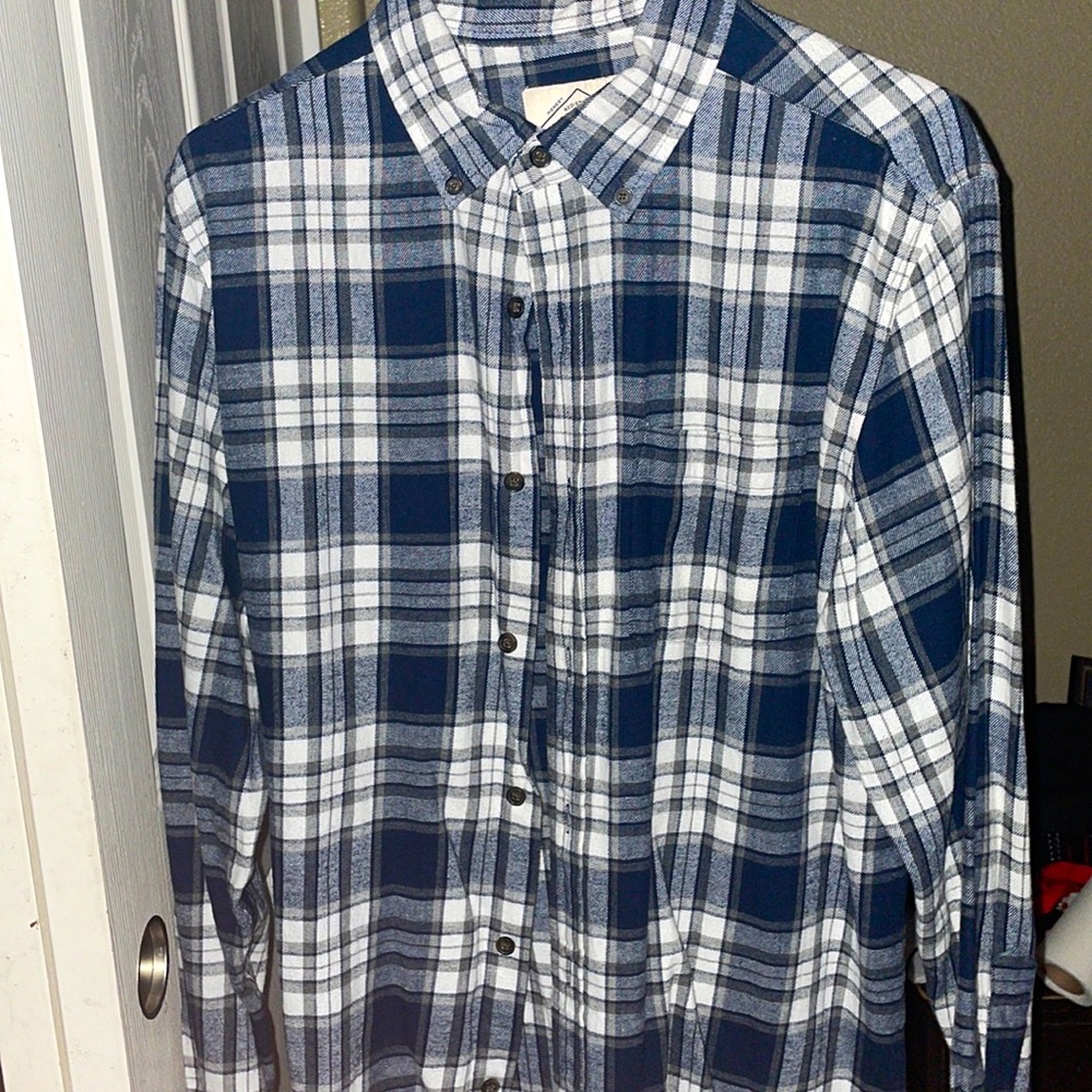 At johns bay (M) Blue/white flannel